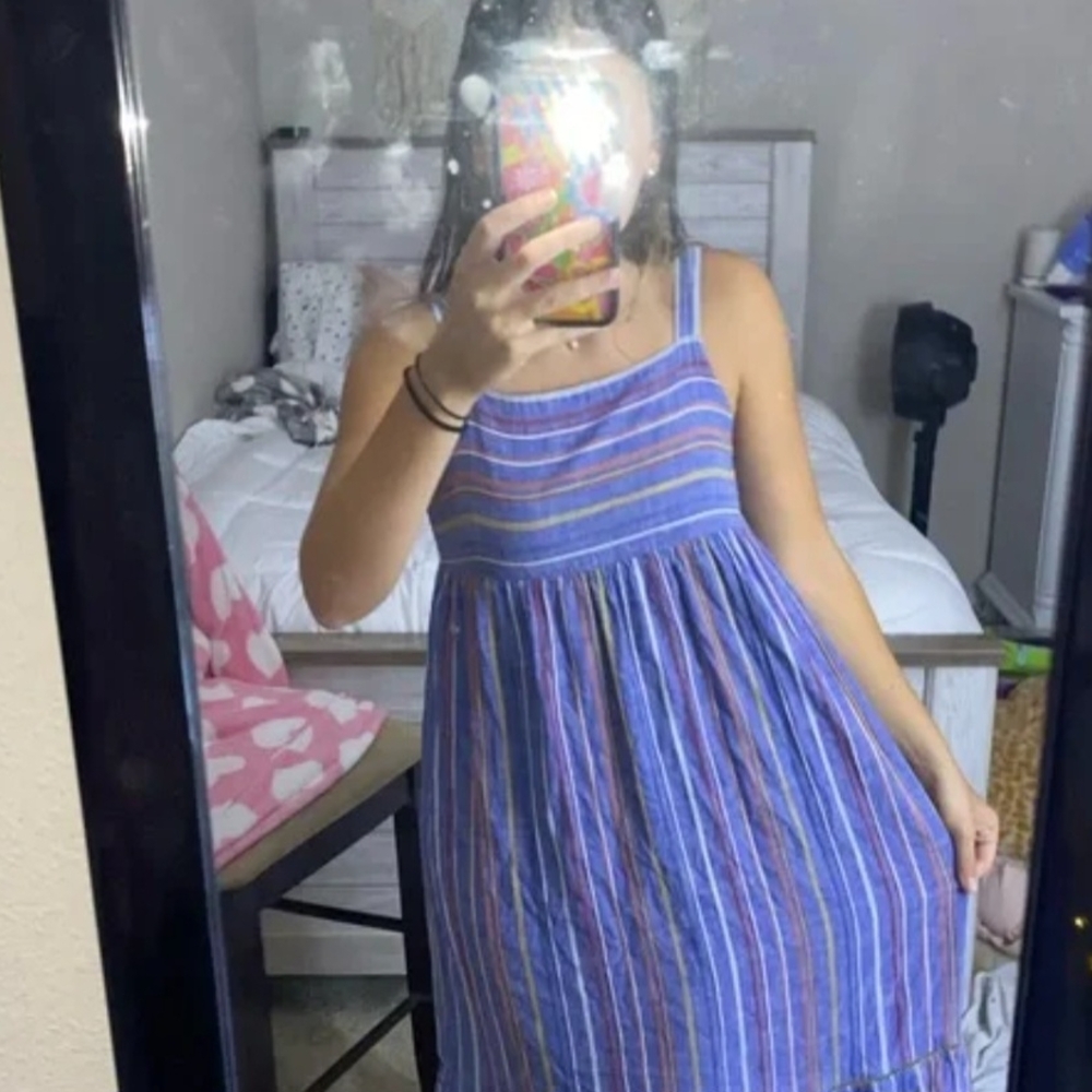 Cat & Jack Blue and Purple Striped Dress